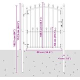  Vrata ograde s bodljama EMMEN 125 x 100 cm | shoptok.hr