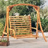  Klupa za ljuljanje od savijenog drva i tikovine 126x92x63 cm | shoptok.hr