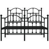  Metalni okvir kreveta uzglavlje i podnožje crni 120x190 cm | Eponuda.ba