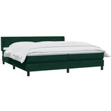 Box Spring krevet s madracem tamno zeleni 180x220 cm baršun | shoptok.hr
