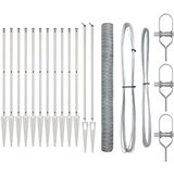 vidaXL Set Ograda Set od 2 Pocinčani čelik 25 x 1.5 m Izdržljivo Cijene