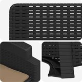  Ležaljka za vrt s izgledom ratana 2 pcs Antracit i sivosmeđa PP | Eponuda.com