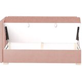 Ghado Roza kutni dječji krevet s prostorom za odlaganje s madracem 90x200 cm Snugi - | shoptok.hr