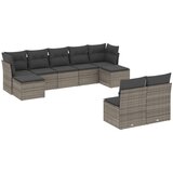 Maison Chic Seti vrtnega pohištva - Vrtna garnitura - Vrtni pohištvo set 9-delna z blazinami siv poli ratan, (21803834) | Shoptok.si