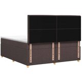  Boxspring krevet s madracem Tamno smeđa 200 x 200 cm Tkanina - Tamno smeđa 200 x 200 cm Dizajn linija | shoptok.hr