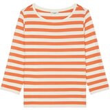 Marc O'Polo Denim Majica 'Breton' tamno narančasta / bijela | shoptok.hr