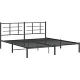  Metalni okvir za krevet s uzglavljem crni 183x213 cm | shoptok.hr