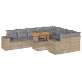  10-dijelni set vrtnih sofa s jastucima bež od poliratana bagrem | Eponuda.ba