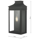  Där Lighting VAP5222 - Spoljašnje zidno svetlo VAPOUR 1xE14/60W/230V IP44 crna | Eponuda.com