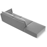 Mazzini Sofas Svetlo siva žametna sedežna garnitura desni kot 264 cm Vanda – | Shoptok.si