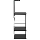 Ormarić za mikrovalnu pećnicu crni 60 x 39,6 x 123 cm drveni | shoptok.hr