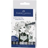Flomaster Pitt artist Manga Basic set pk8 Faber-Castell 167107 blister | shoptok.hr