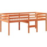  Visoki krevet s krovom voštano smeđi 90x200 cm masivna borovina | shoptok.hr
