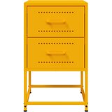  Noćni ormarići 2 kom boja senfa 36 x 39 x 60,5 cm čelični | shoptok.hr