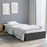  Posteljni okvir siv iz trdnega lesa 75x190 cm 2FT6, (20643365) Cene