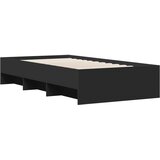 vidaXL Posteljni okvir črn 90x190 cm inženirski les, (21304816) | Shoptok.si