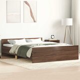  Okvir kreveta s uzglavljem i podnožjem boja hrasta 120x200 cm | shoptok.hr
