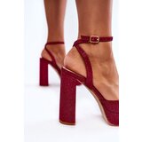 Boto Women's Sandals Glitter On a Heel Dark pink Rosel | shoptok.hr