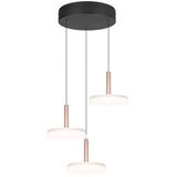  Črno-bela in zlata LED zatemnitvena viseča svetilka s steklenim senčilom ø 35 cm Celeste – | Shoptok.si