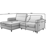 ELTAP Rumena žametna raztegljiva/s prostorom za shranjevanje kotna sedežna garnitura (desni kot/z ležalnikom) Gomsi – | Shoptok.si