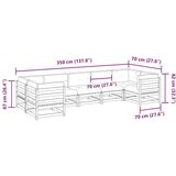  7-dijelni set vrtnih sofa s jastucima voštano smeđi od borovine | shoptok.hr