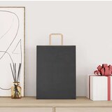 vidaXL Papirnate vrečke 250 kosov z ročaji črne barve 26x12x35 cm u