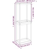  Stalak za gume 63 x 40 x 180 cm od masivne borovine | shoptok.hr