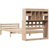 vidaXL Knjižna postelja brez vzmetnice 100x200 cm trdna borovina | Shoptok.si