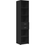 Maison Chic Visoka omara - Komoda - Predalnik črna 40x42,5x185 cm inženirski les, (21720525) Cene