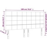  Uzglavlje tamnoplavo 180x5x118/128 cm baršunasto | shoptok.hr