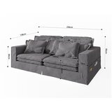Ropez Siva sedežna garnitura 236 cm Nora – | Shoptok.si