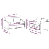 vidaXL 2-dijelni set sofa s jastucima tamnosivi od tkanine | shoptok.hr