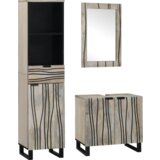  Set namještaja za kupaonicu 3 pcs Bijela 38 x 33 x 160 cm | shoptok.hr