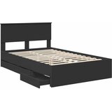  Krevetna konstrukcija Crna 120 x 190 cm Inženjersko Drvo | shoptok.hr