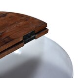  Set stolića za kavu 2 kom od masivnog obnovljenog drva bijeli | Eponuda.com