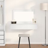 vidaXL bela les 100 x 40 x 70 cm ogledalo toaletna miza pravokotna Cene