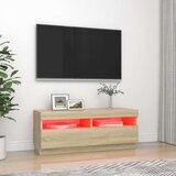 TV ormarić s LED svjetlima boja hrasta sonome 100 x 35 x 40 cm | shoptok.hr