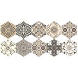 Ambiance Komplet 10 talnih nalepk Hexagons Luiza, 40 x 90 cm Cene