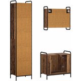  Set ormarića za kupaonicu 3 kom. Staro drvo 40 x 36 x 181 cm | shoptok.hr