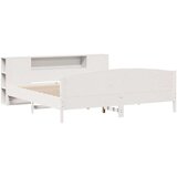 vidaXL Krevet s regalom z knjige bez madraca bijeli 180x200cm borovina | shoptok.hr