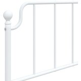 Metalni Kovinski posteljni okvir z vzglavjem bel 107x203 cm | Shoptok.si