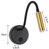  Brilagi -LED prigušiva fleksibilna zidna lampa MAYA 1xG9/4W/230V crna/zlatna | Eponuda.com