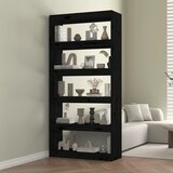vidaXL knjižna omara/pregrada črna 80x30x167,4 cm trdna borovina Cene