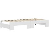  Dnevni krevet na razvlačenje bijeli 90 x 200 cm od umjetne kože | shoptok.hr