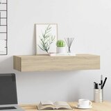  Zidna polica s ladicom boja hrasta 60 x 23,5 x 10 cm MDF | shoptok.hr