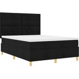  Postelja z vzmetnico z vzmetnico Črna 140 x 190 cm blago, (5000022962) | Shoptok.si
