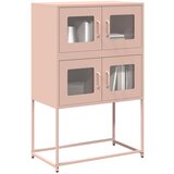 vidaXL Highboard Pink 68x39x107 cm Steel Cene