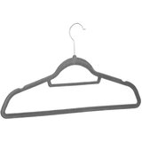  Vješalica za odjeću 3 komada, baršun siva | shoptok.hr