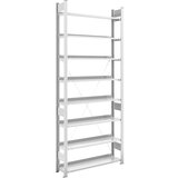 hofe Sestavljiv regal za dokumentacijo, RAL 7035, višina regala 2700 mm, enostransko, osnovni regal, ŠxG 1000 x 300 mm | Shoptok.si
