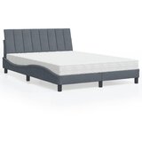 vidaXL Krevet s madracem tamnosivi 140x190 cm baršunasti Cijene